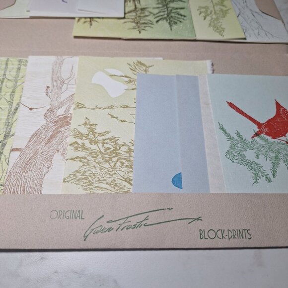 Sarah Gwen Frostic Postcard Blank Card Block Prints Mini Vintage Nature Michigan - Picture 4 of 16